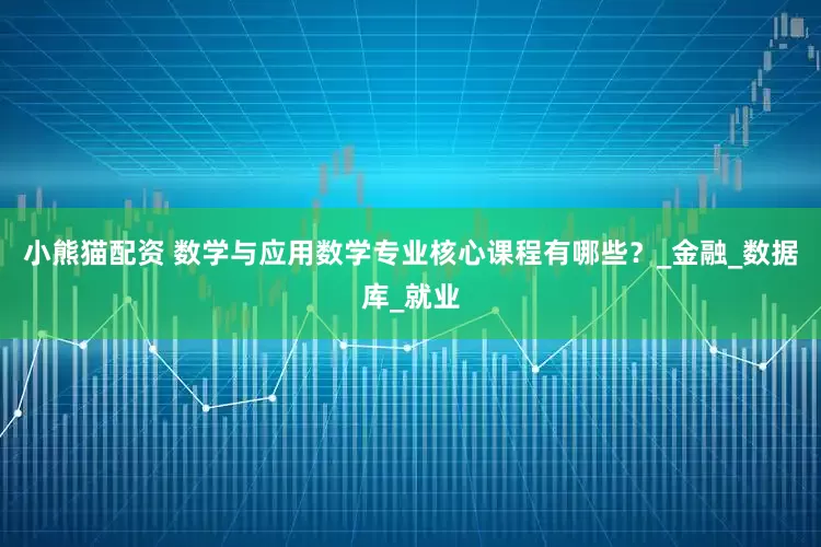 小熊猫配资 数学与应用数学专业核心课程有哪些？_金融_数据库_就业