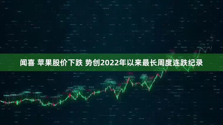 闻喜 苹果股价下跌 势创2022年以来最长周度连跌纪录